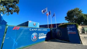 L'entrée du Camp des Loges, centre d'entraînement du PSG, à Saint-Germain-en-Laye le 11 juillet 2022