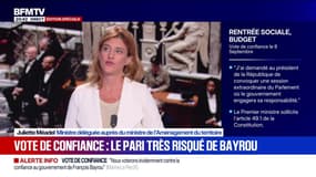 Vote de confiance du 8 septembre: "La méthode du gouvernement Bayrou, c'est la discussion", estime Juliette Méadel, ministre déléguée auprès du ministre de l'Aménagement du territoire 