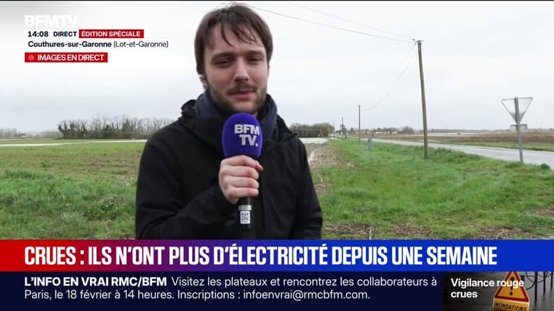 À Couthures-sur-Garonne, une opération pour acheminer un générateur pour rétablir l'électricité est en cours