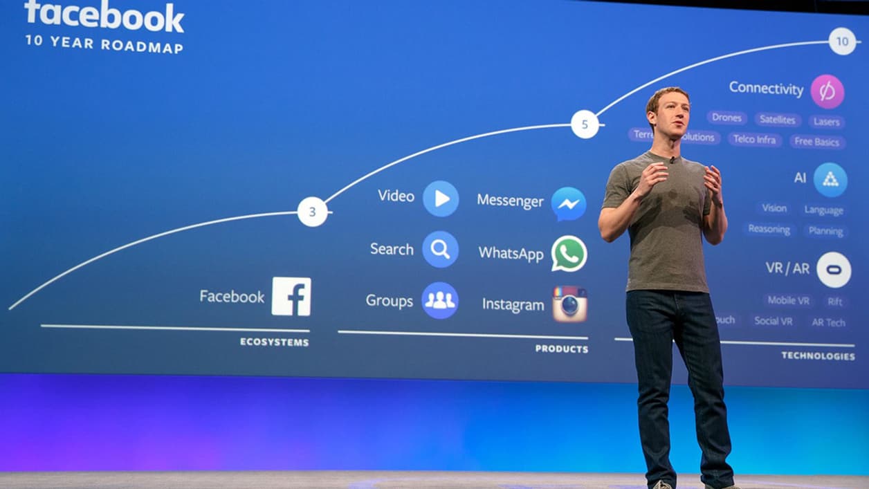 Mark Zuckerberg lors de la dernière conférence de Facebook