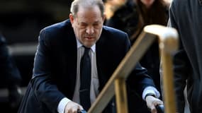 L'ex-producteur Harvey Weinstein arrive au tribunal de Manhattan, le 21 février 2020 à New York