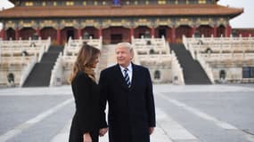 Donald et Melania Trump dans la Cité Interdite, à Pékin, le 8 novembre 2017.