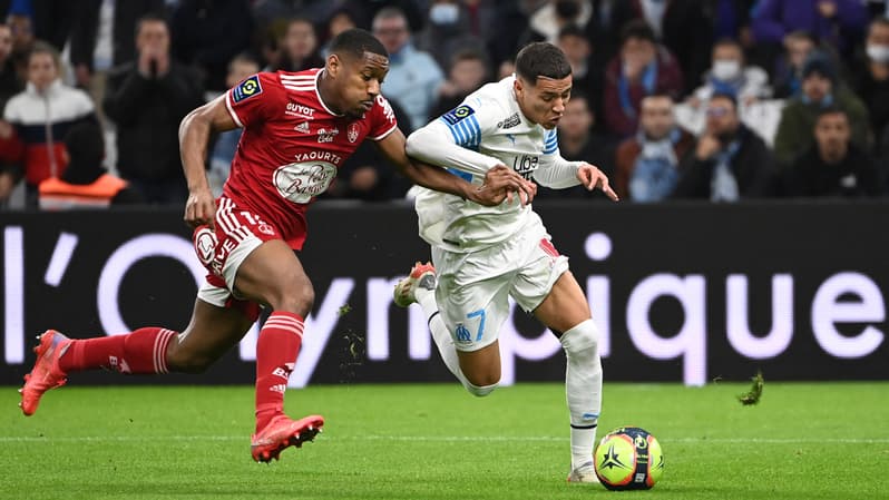 Harit etPierre-Gabriel lors d'OM-Brest