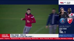 L'échauffement de l'Etoile Rouge... sur un terrain annexe avant de jouer le PSG !