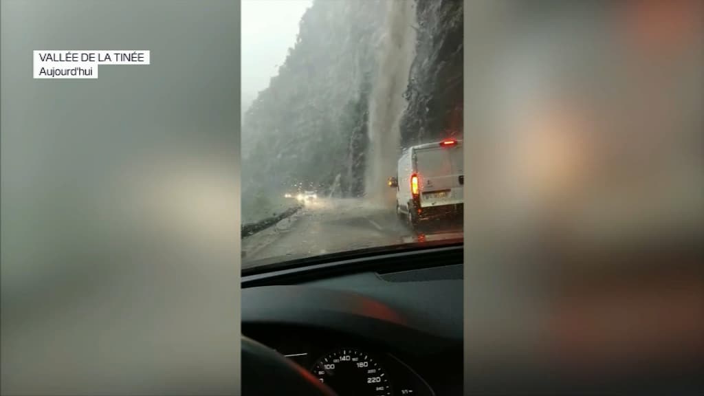 Une coulée de boue dans la vallée de la Tinée ce vendredi.