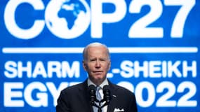 Joe Biden à Charm el-Cheikh en Egypte lors de la COP27 le 11 novembre 2022