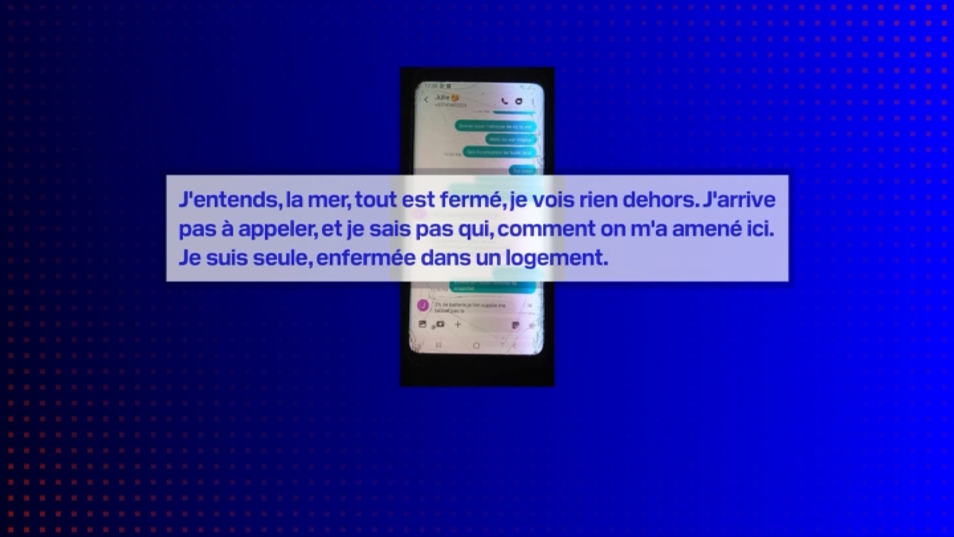 L'un des derniers messages envoyés par Julie à ses proches L'un des derniers messages envoyés par Julie à ses proches