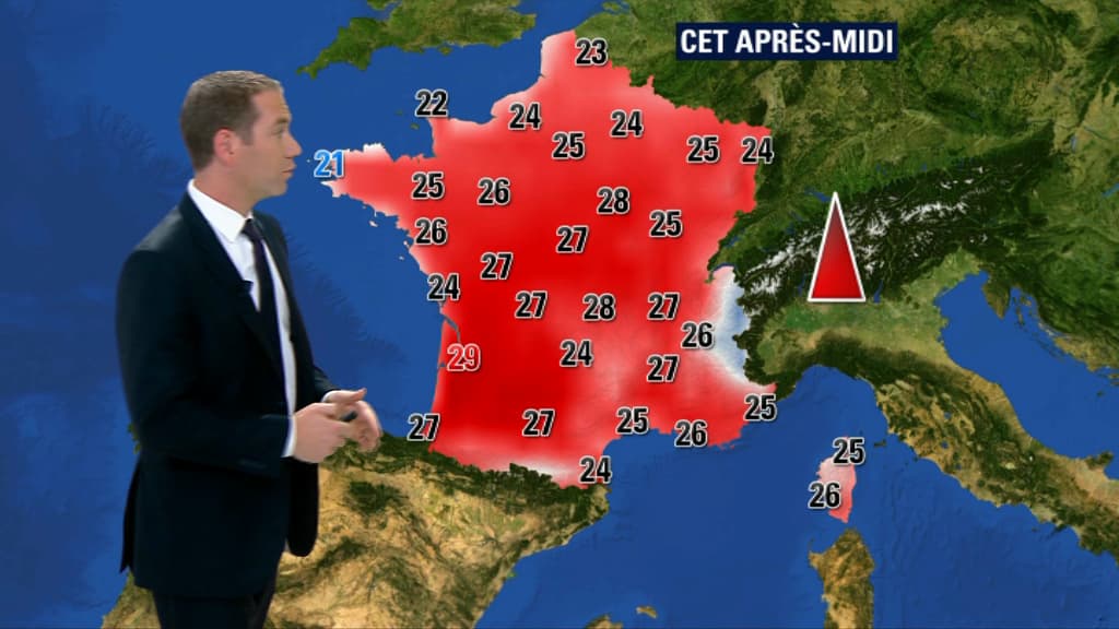 Jusqu'à 28 degrés localement. Jusqu'à 28 degrés localement.