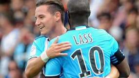 Florian Thauvin et Lassana Diarra à l'OM, en 2016