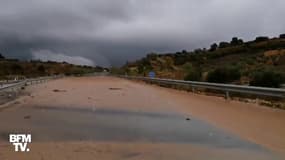 Les images de fortes inondations après des pluies torrentielles à Madrid