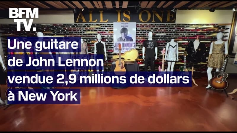 Regarder la vidéo La guitare utilisée par John Lennon sur l’album “Help !” a été vendue 2,9 millions de dollars 