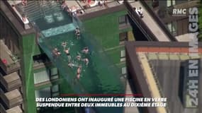 Une incroyable piscine de verre suspendue au dixième étage d'un immeuble ouvre ses portes à Londres