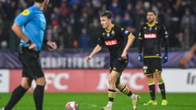 Aleksandr Golovin lors de Rouen-Monaco (1-1, 6 t.a.b. 5, Coupe de France), le 8 février 2024