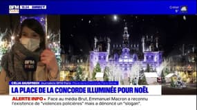 Paris: lancement des illuminations de Noël sur la place de la Concorde