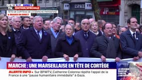 Marche contre l'antisémitisme: les personnalités politiques et religieuses entonnent La Marseillaise