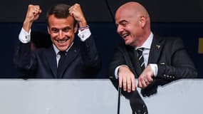 Macron et Infantino lors de la finale de la Coupe du monde 2018