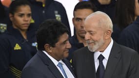 Le président Lula s'adresse au président de la CBF, Ednaldo Rodrigues, le 26 août 2024