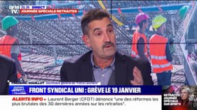 Frédéric Souillot (FO) sur les retraites: "Tant qu'il y a recul de l'âge de départ ou allongement de la durée de cotisation, il n'y a pas de négociation possible"