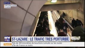 Réforme des retraites: trafic encore très perturbé ce mardi matin gare Saint-Lazare
