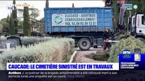 Nice: les travaux ont débuté au cimetière de Caucade, endommagé par les intempéries