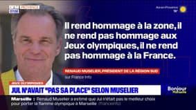 Marseille: Renaud Muselier regrette le choix de Jul pour porter la flamme olympique