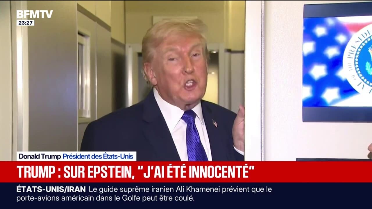 "Je n'ai rien à cacher, j'ai été innocenté, je n'ai rien à voir avec Jeffrey Epstein", déclare Donald Trump Kép