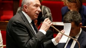 Le ministre de l'Intérieur, Gérard Collomb, pendant la séance des questions au gouvernement à l'Assemblée nationale, le 11 avril 2018