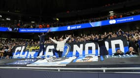Des ultras de l'Inter Milan avant le match contre Manchester City (0-0, Ligue des champions), le 18 septembre 2024