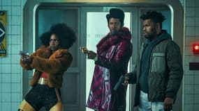 Teyonah Parris, Jamie Foxx et John Boyega dans "Ils ont cloné Tyrone" sur Netflix