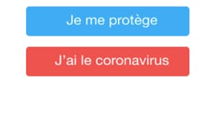 Les deux options d'inscription proposées par CoronApp. Les deux options d'inscription proposées par CoronApp.