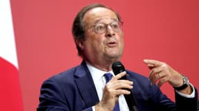 L'ancien président de la République François Hollande, à Crétail (Val-de-Marne), le 10 juin 2023.