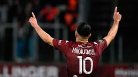 Georges Mikautadze, buteur du FC Metz, 12 avril 2024