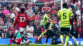 L'ouverture du score de Leandro Trossard face à Manchester United, le 12 mai 2024