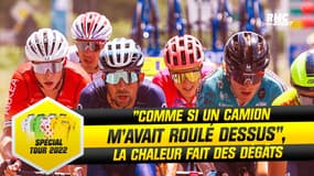 Tour de France : "Comme si on m'avait roulé dessus", la chaleur fait des dégâts