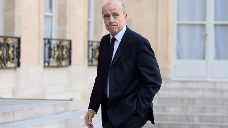 Alain Juppé sur le perron de l'Elysée, le 19 février 2015.