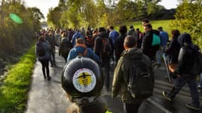 Une marche organisée dans la ZAD le 21 octobre 2017 -