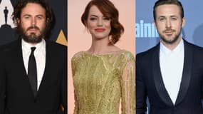 Casey Affleck, Emma Stone et Ryan Gosling sont nommés à la 89ème cérémonie des Oscars.