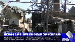 Des habitations complètement détruites par l'incendie dans le Var