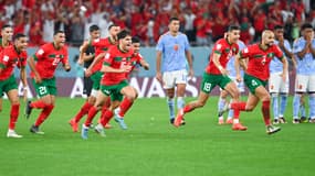 La joie des Marocains après leur qualification aux dépens de l'Espagne en 8es de finale de la Coupe du monde