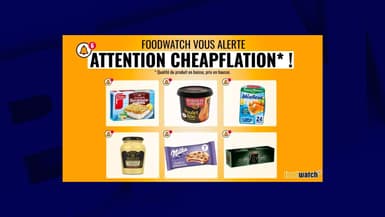 L'association Foodwatch a alerté sur le recours par six marques à la "cheapflation", le 6 février 2024.