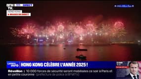 Hong Kong passe en 2025: les images du feu d'artifice