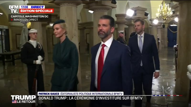 Investiture de Donald Trump: les enfants de Donald Trump rejoignent la cérémonie au Capitole