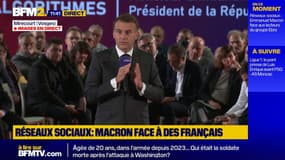Faux comptes sur les réseaux sociaux:  Emmanuel Macron estime que c'est un "combat à mener au niveau européen", affirme