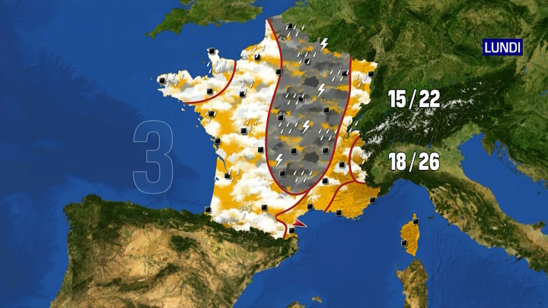 Les prévisions météo de ce lundi 12 juillet 2021