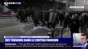 Manifestation contre la réforme des retraites: quelques tensions dans le cortège parisien