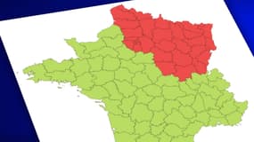 Carte de France des départements affectés par le coronavirus.