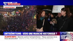 Johanna, manifestante: "On aimerait vraiment qu'aujourd'hui ce soit la dernière manifestation à laquelle on participe contre l'antisémitisme"