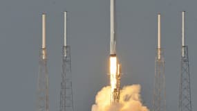 La fusée Falcon 9  en plein décollage. (Photo d'illustration)