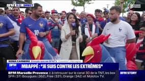 "C'est bien qu'ils donnent leur avis", estime ce supporter de l'équipe de France de football à propos des joueurs qui appellent à voter contre les extrêmes 