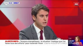 Tensions énergétiques: pour Gabriel Attal, la situation "implique que l'on fasse tous des efforts" pour traverser l'hiver 